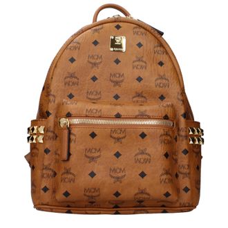 MCM Mcm Herrens Geldb&ouml;rsen und Beutel aus braunem/cognacfarbenem Leder