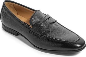 To Boot New York Merritt Pebbled Leather Penny Loafer in Black at Nordstrom, Size 11.5