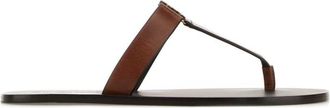 Saint Laurent Brown Solid Sandals