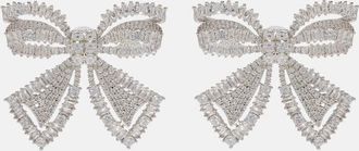 Self Portrait Bow crystal-embellished earrings