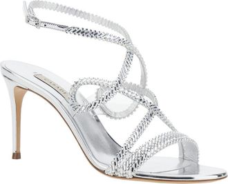 Casadei Womens Heeled Sandals Josephine Heel Metallic Polyurethane