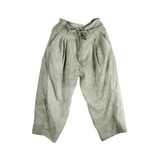 Ziggy Chen Wide Trousers, male, Green, Size: L Pleated Wide Leg Trousers