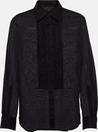 Nili Lotan Nathael ruffled cotton shirt