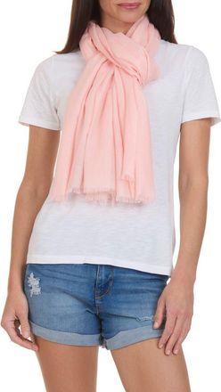 Bruno Magli Solid Fringe Scarf in Pink at Nordstrom Rack