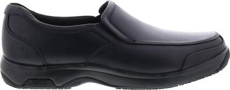 Dunham Mens Battery Park Service Leather Slip-On Shoe In Black