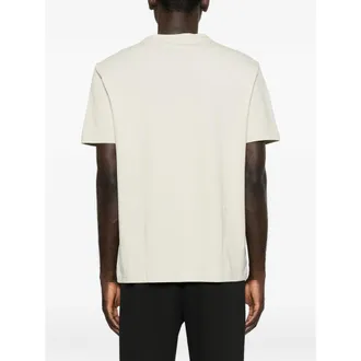 HUGO BOSS Logo-Print Cotton-Blend T-Shirt - Beige