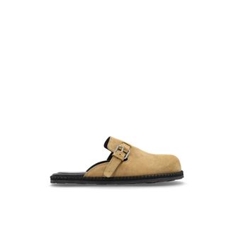 Moschino Suede Mules - Heren - Slip ons - Beige - 43 EU - Leer - Schoenen