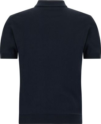 Etro Mens Blue Cotton Polo Shirt