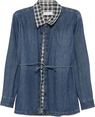 Dries Van Noten Cavynne Den Tie-fastening Denim Jacket