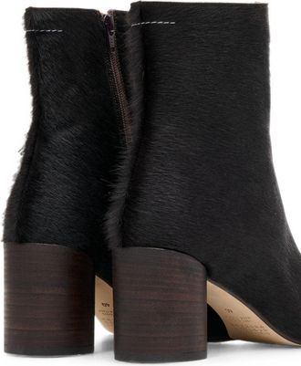 Maison Margiela Haircalf Block Heel Boot - Black
