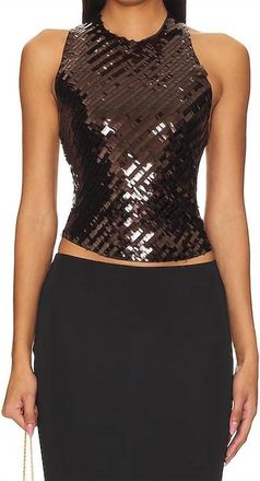 Free People Disco Fever Camisole In Black Gold