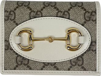 Gucci Beige White Coated Canvas Leather Wallet (Bi-Fold) (Pre-Owned)