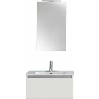 TFT Home Furniture Mobile da Bagno sospeso Ibiza 11 Bianco Opaco Laccato TFT