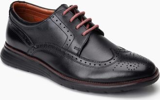 base Mens Flight Mens Brogues - Black - Size: 11