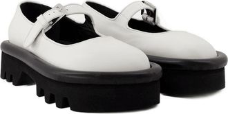 J.W.Anderson Womens Bumper Flat White Leather