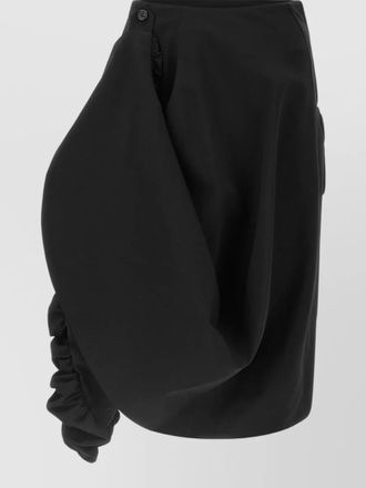 Comme Des Gar&ccedil;ons wool asymmetric draped skirt