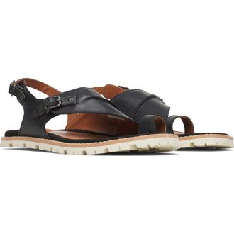 Merrell Haven Toe Loop Sandal in Black at Nordstrom, Size 5