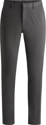 HUGO BOSS Grijze Chino Broek Slim Fit - Heren - Slim Fit Broeken - Grijs - L - Katoen - Broeken