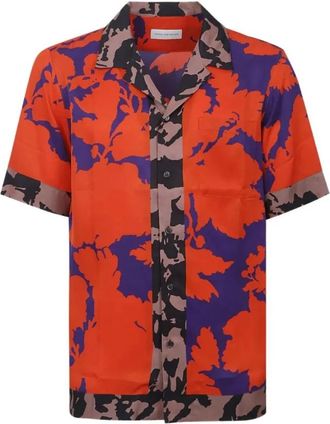 Dries Van Noten Short Sleeve Shirt - Heren - Korte mouwen Overhemden - Rood - S - Overhemden