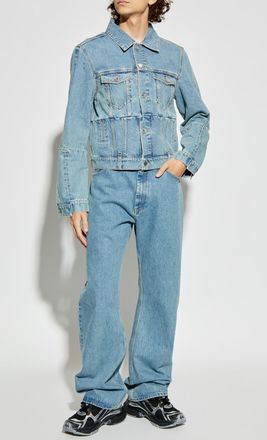 VETEMENTS Jeans With Logo, Mens, Light Blue