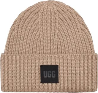 UGG Chunky Rib Beanie Hat - Dames - Hoeden - Beige - ONE Size - Accessoires