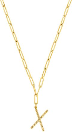 Sterling Forever Braided Initial Pendant Necklace