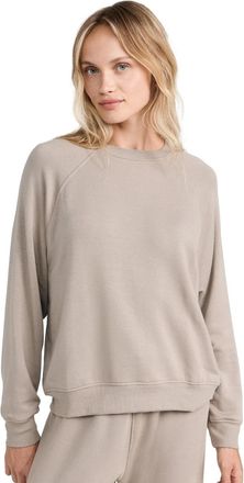 SPLITS59 Splits59 Andie Sweatshirt Womens Latte Fleece Oversized Raglan Sleeve GBO3879