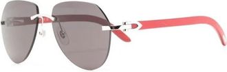 Cartier Ct 0007Cs 057 Zonnebrillen - Heren - Zonnebrillen - Grijs - 59 MM - Accessoires