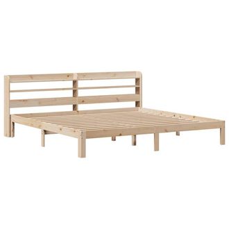 Berkfield Home Beautiful Bed Frame with Headboard without Mattress 200x200 cm in Natural