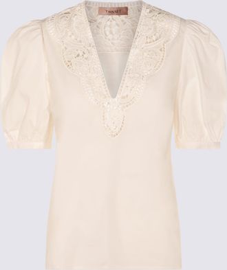 Twin-Set Beige Cotton Top