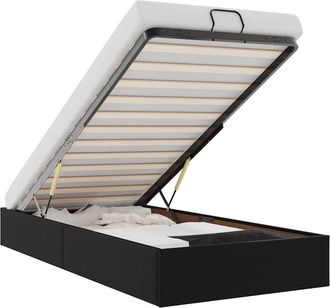 vidaXL Estructura De Cama Otomana Sin Colch&oacute;n Negro 100x200 Cm Vidaxl