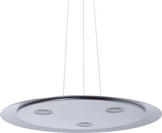 Massive Lampada a sospensione Lampada a sospensione a led Lampada a sospensione da sala da pranzo Lampada da soggiorno, realizzata in metallo color cromo, 3x