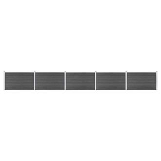 Berkfield Home Fence Panel Set WPC 872x105 cm Black