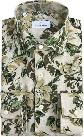 Alessandro Gherardi Fantasia Shirt - Heren - Casual Overhemden - Groen - 4XL - Katoen - Overhemden