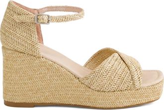 Django & Juliette Cotton Wedge Heel in Latte Raffia at Nordstrom, Size 39