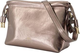 A.P.C. Womens Ninon Mini Crossbody Bag Silver Synthetic