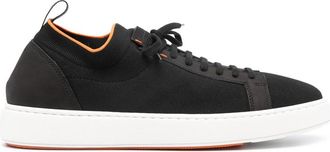 Santoni Contrast-trim Detail Low-top Sneakers