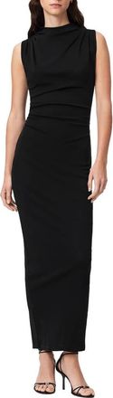 AllSaints Katarina Cowl Neck Maxi Dress in Black at Nordstrom, Size 10