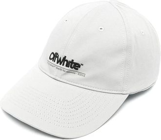 Off-white Grey Logo Embroidered Baseball Cap