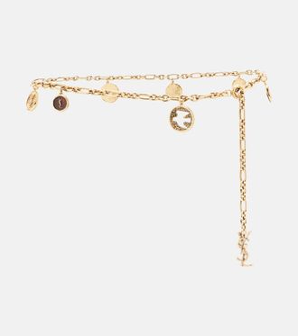 Saint Laurent Cintur&oacute;n de cadena Cassandre adornado