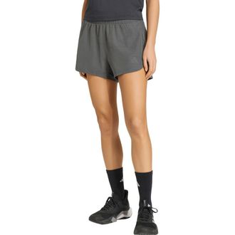 adidas Pacer Workout Woven High Waist Shorts in Dark Grey Heather at Nordstrom Rack, Size X-Small