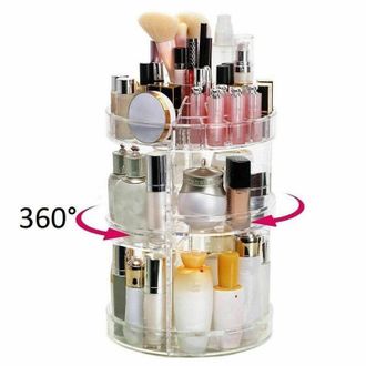 Trade Shop Trade Shop - Espositore Girevole Trasparente Porta Trucchi Cosmetici Organizer Smalti