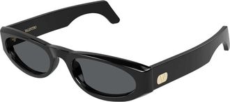Valentino Vg 0007S Zonnebril - Dames - Zonnebrillen - Zwart - 53 MM - Accessoires