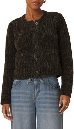 Splendid Aubrey Chenille Cardigan in Green Spruce at Nordstrom, Size X-Small
