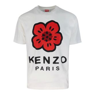 Kenzo T-Shirts, male, Beige, Size: S Boke Flower Print Beige T-shirt