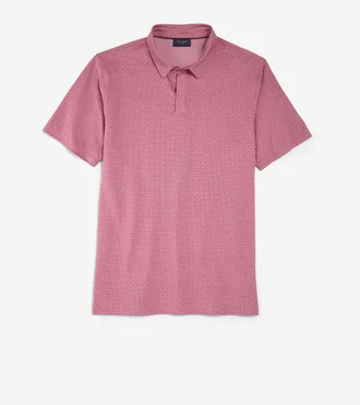 Cole Haan Mens Iconic Polo Shirt - Light Red Size Medium