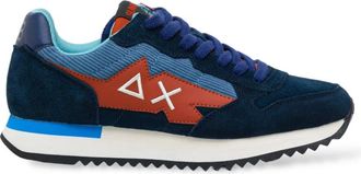 Sun 68 Italiaanse Stijl Hardloopschoenen - Heren - Sneakers - Blauw - 40 EU - Leer - Schoenen