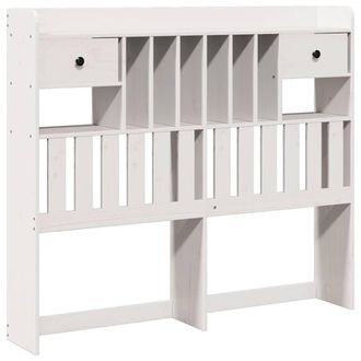 Berkfield Home Headboard with Storage White 135 cm Solid Wood Pine