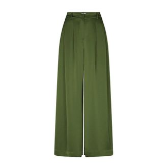 Dante6 Onique Wide Leg Satin Pants - Dames - Broeken - Groen - Maat: XS Satijn