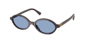 Miu Miu Blue Oval Ladies Sunglasses MU 04ZS 22C60O 50